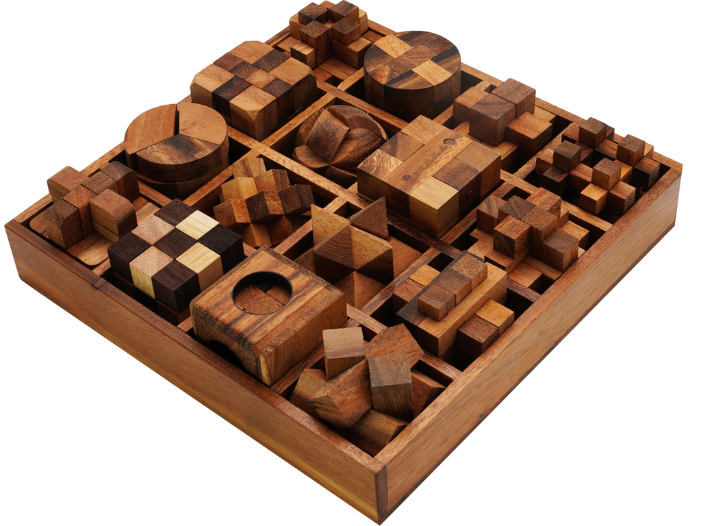 12 Games in a wooden Box with logo laser Rock Mortion